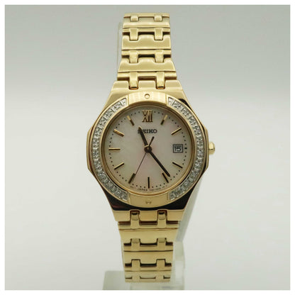 Front view of Seiko Diamond Women's Quartz Watch SXDB34-SDV