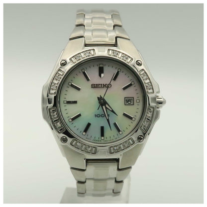 Front view of Seiko Diamond Women's Japanese Quartz (Battery-Powered) Watch SXDB51-PO