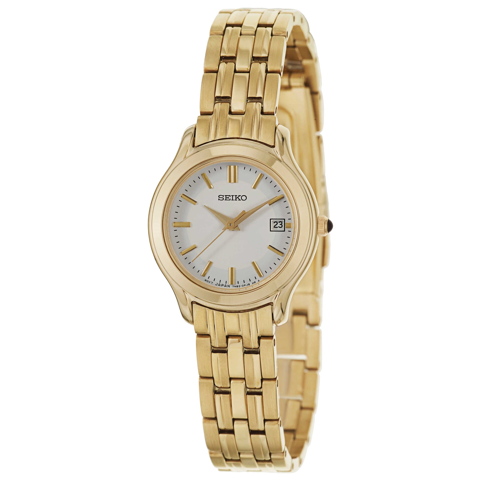 Front view of Seiko Bracelet Women's Japanese Quartz (Battery-Powered) Watch SXDC24P1