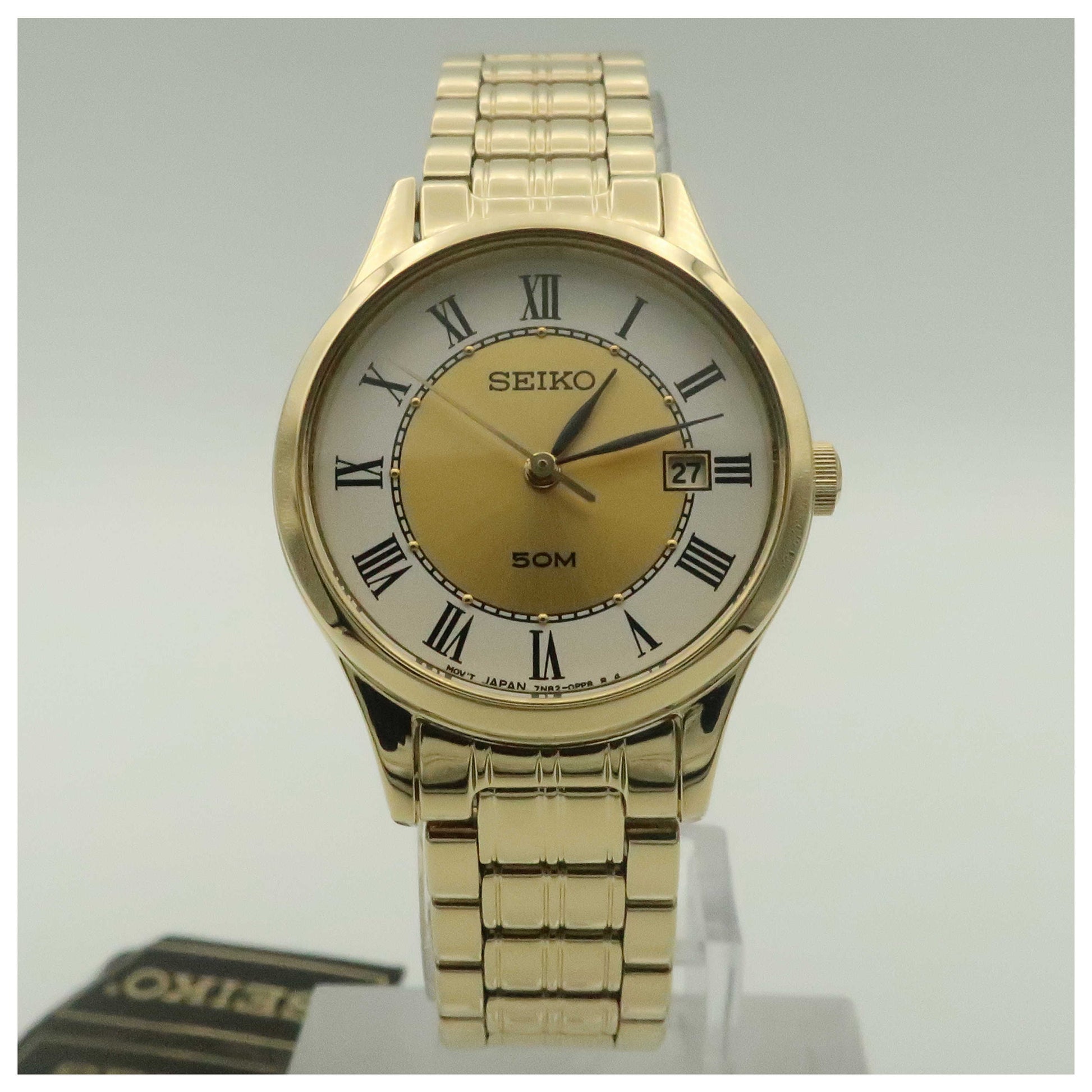 Front view of Seiko Bracelet Women's Japanese Quartz (Battery-Powered) Watch SXDC44-PO
