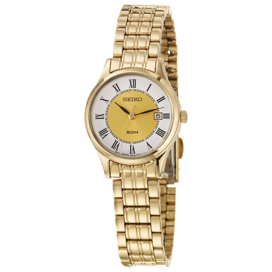 Front view of Seiko Bracelet Women's Japanese Quartz (Battery-Powered) Watch SXDC44