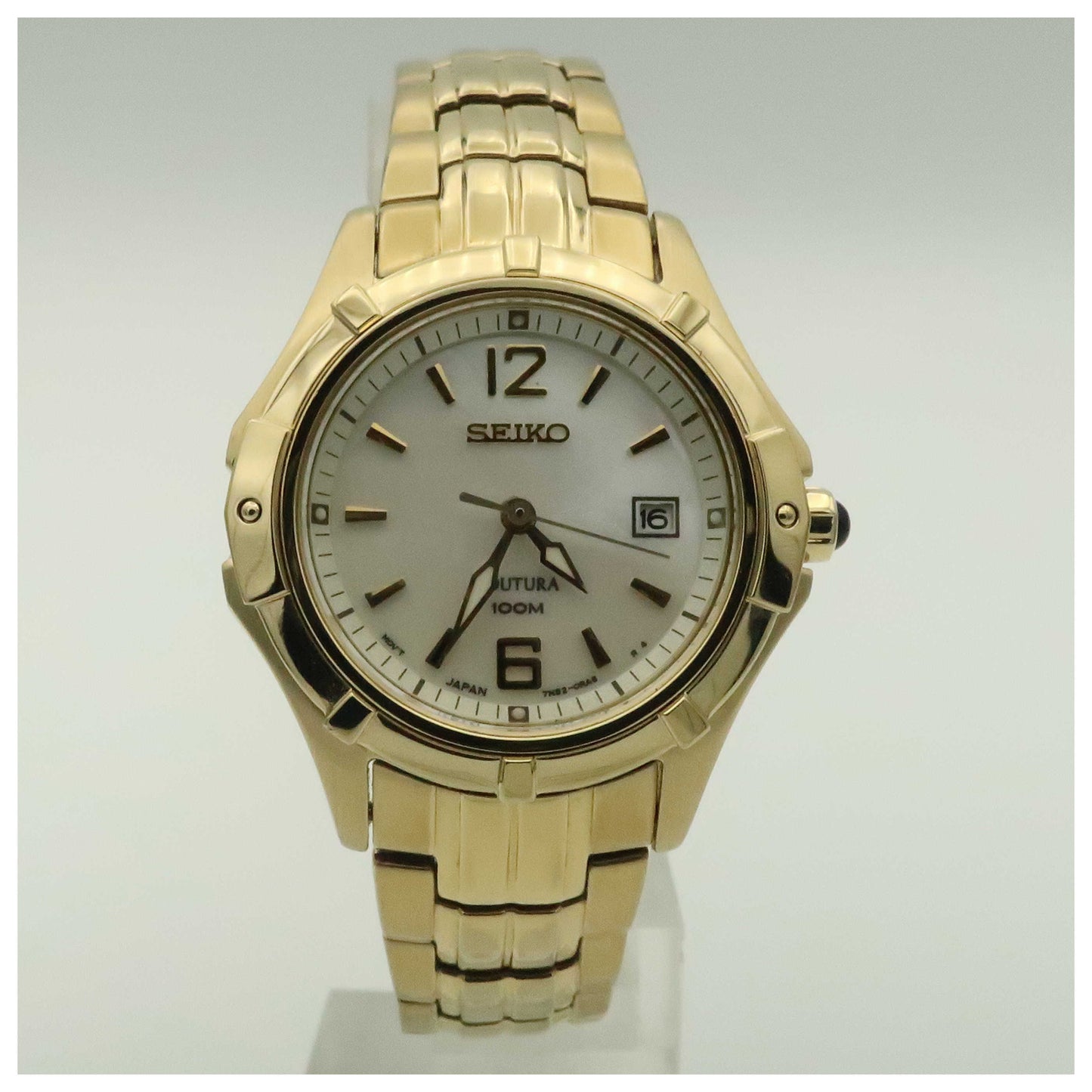 Front view of Seiko Coutura Women's Japanese Quartz (Battery-Powered) Watch SXDC94-PO