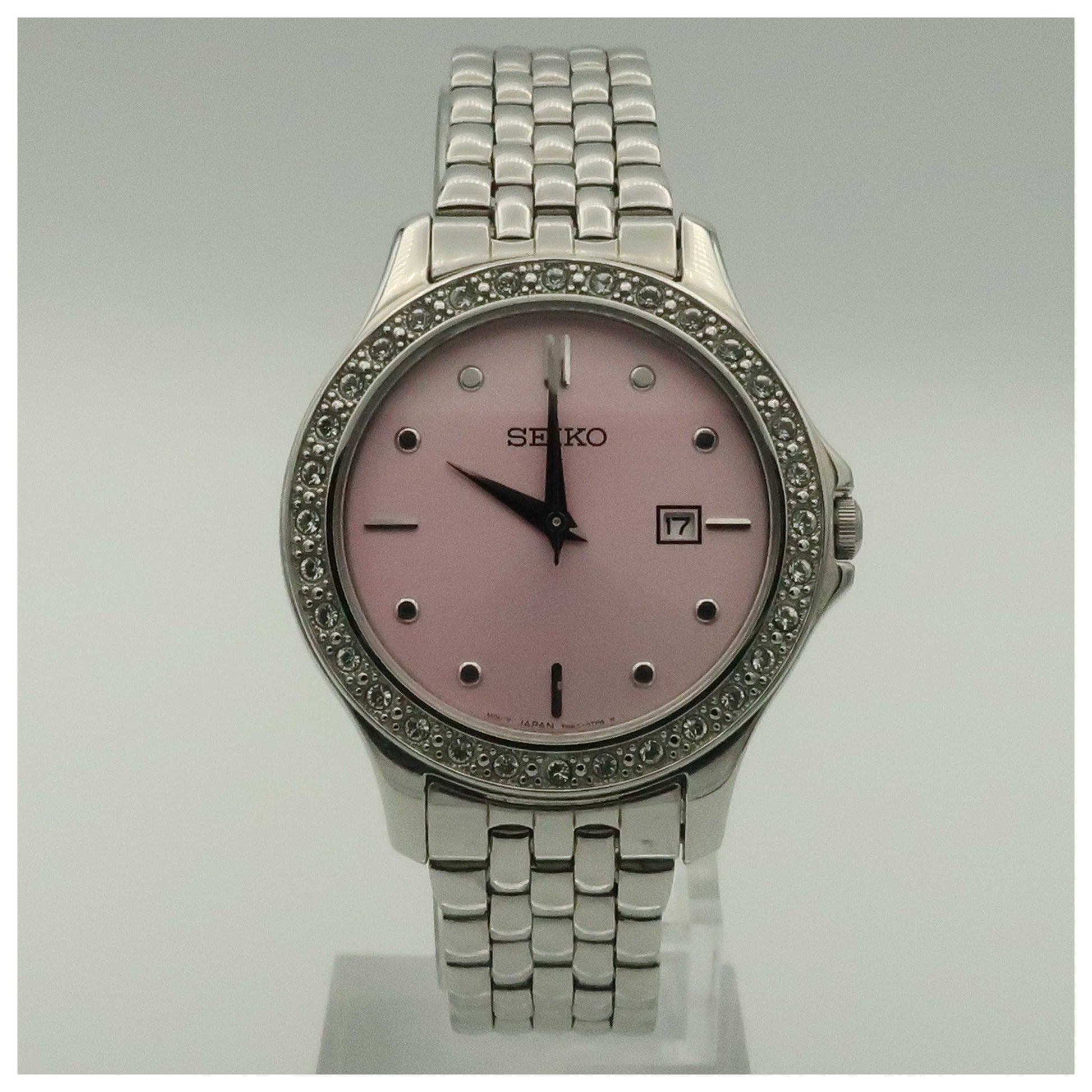 Front view of Seiko Bracelet Women's Japanese Quartz (Battery-Powered) Watch SXDF89-PO