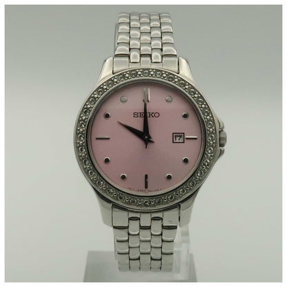 Front view of Seiko Bracelet Women's Japanese Quartz (Battery-Powered) Watch SXDF89-PO