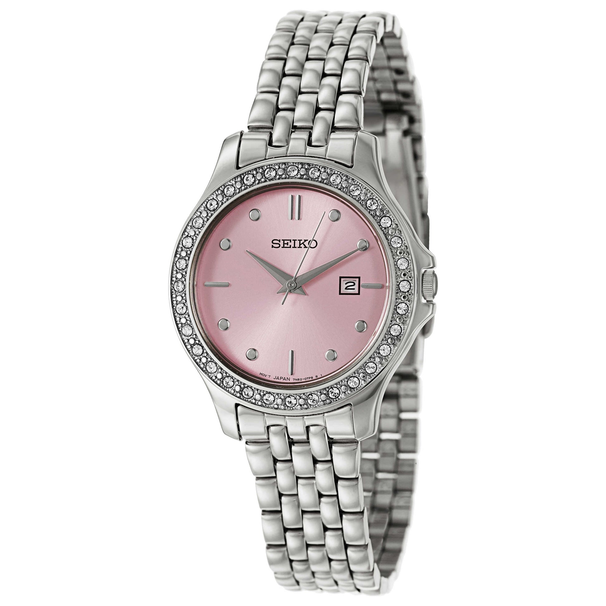 Front view of Seiko Bracelet Women's Japanese Quartz (Battery-Powered) Watch SXDF89