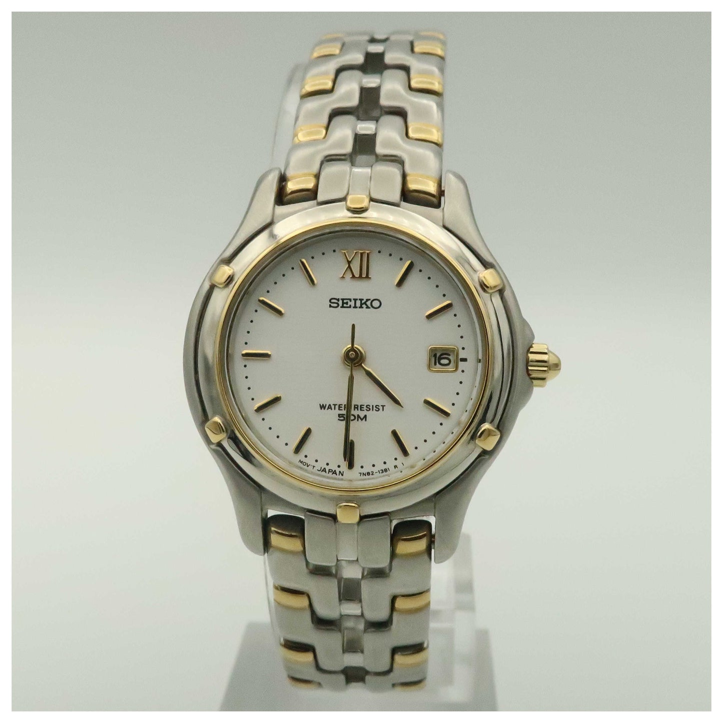 Front view of Seiko Le Grand Sport Women's Quartz Watch SXE586-PO