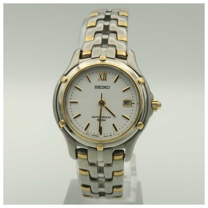 Front view of Seiko Le Grand Sport Women's Quartz Watch SXE586-PO