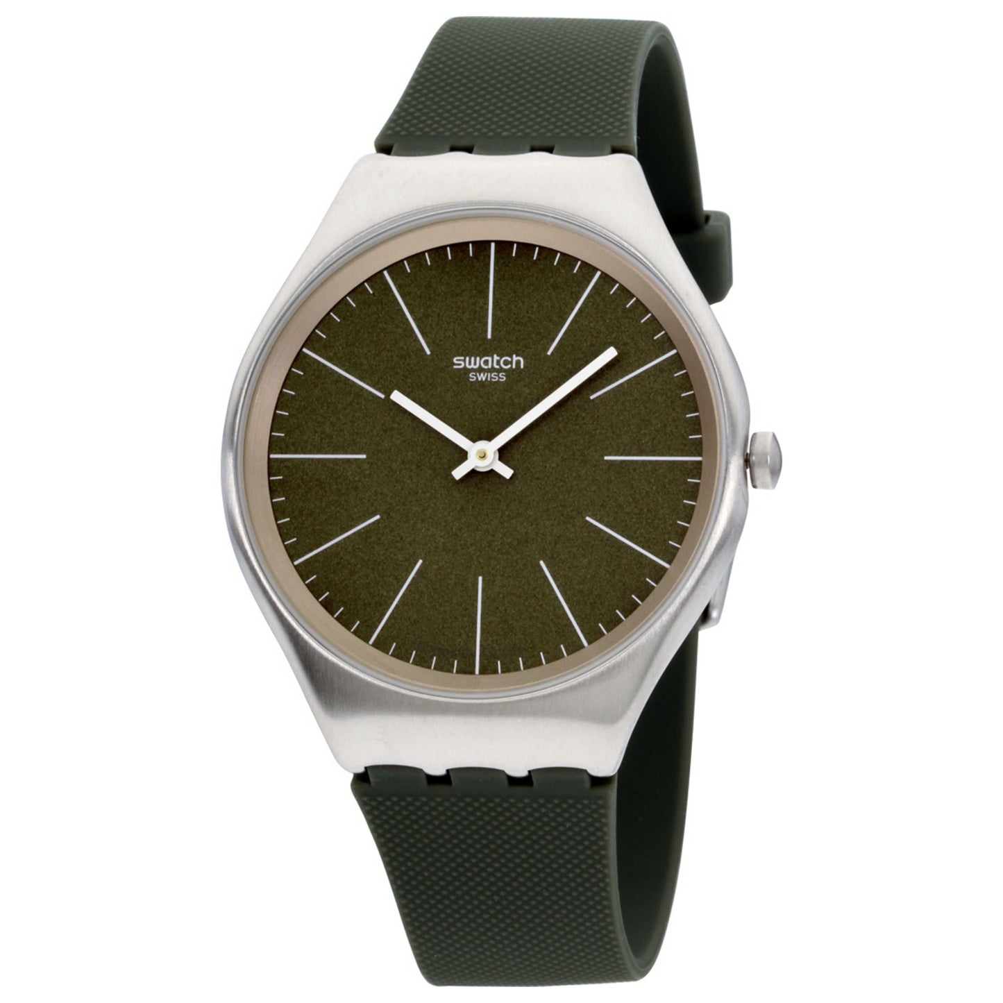 Front view of Swatch Silicone Men's Quartz Watch SYXS116