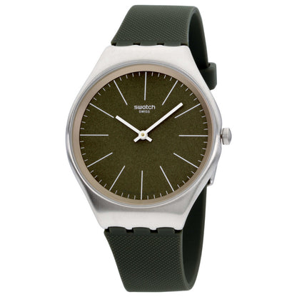 Front view of Swatch Silicone Men's Quartz Watch SYXS116