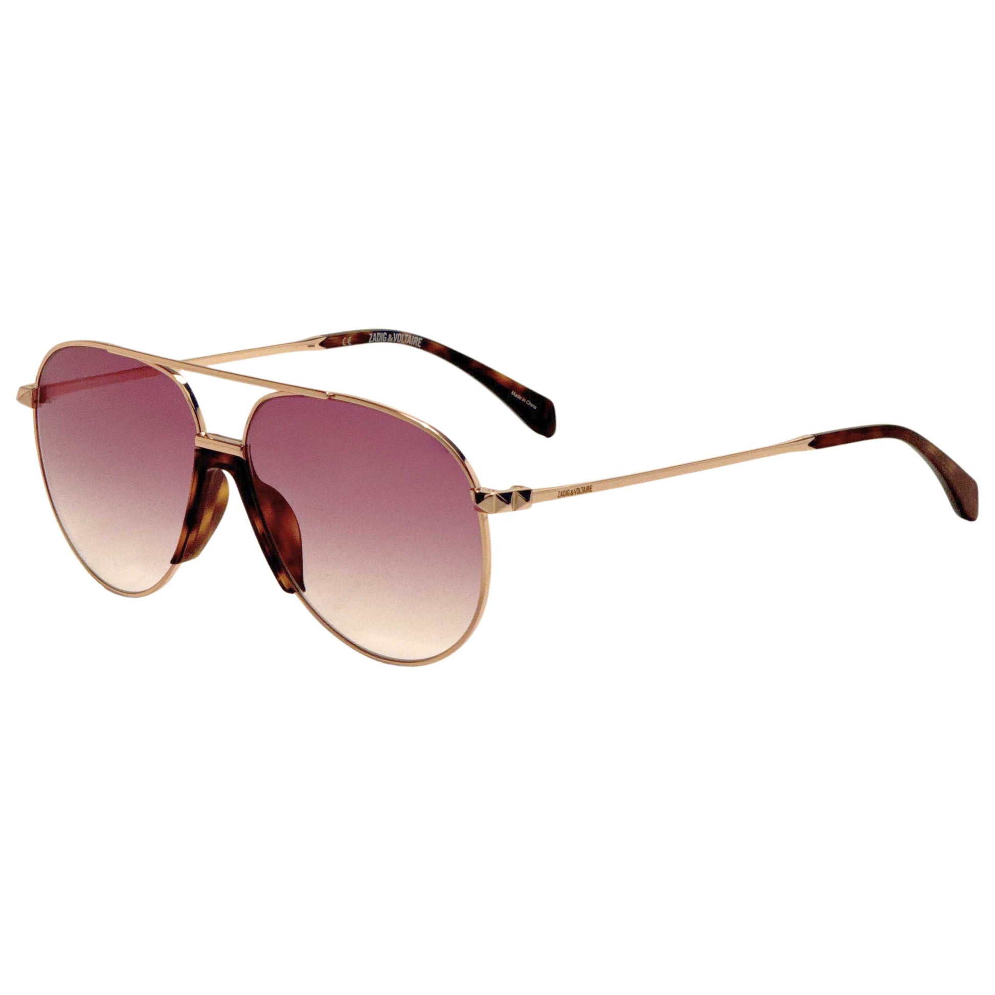 Front view of Zadig & Voltaire Unisex Sunglasses SZV320590300
