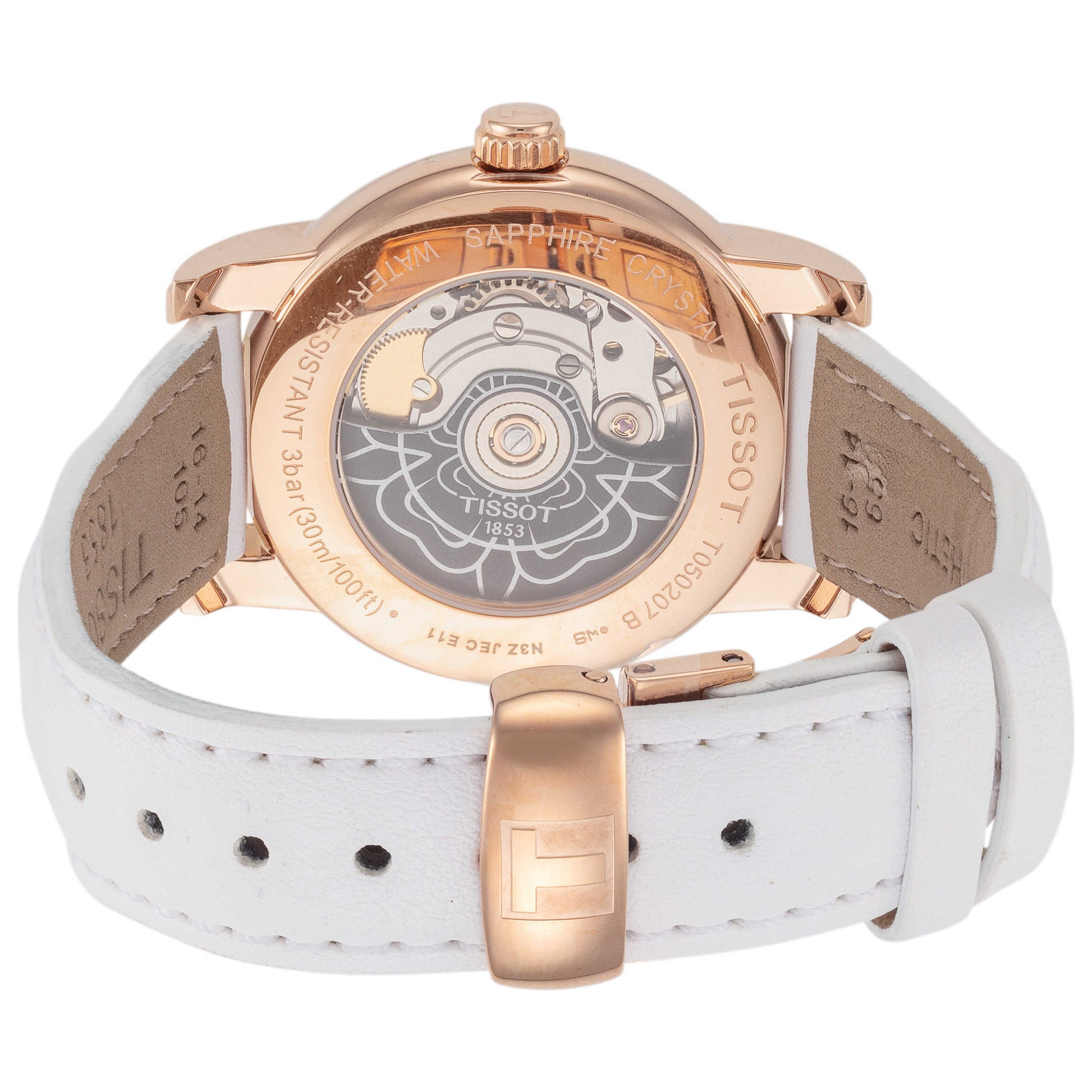 Back view of Tissot T-Lady Women's Automatic Watch T0502073701705