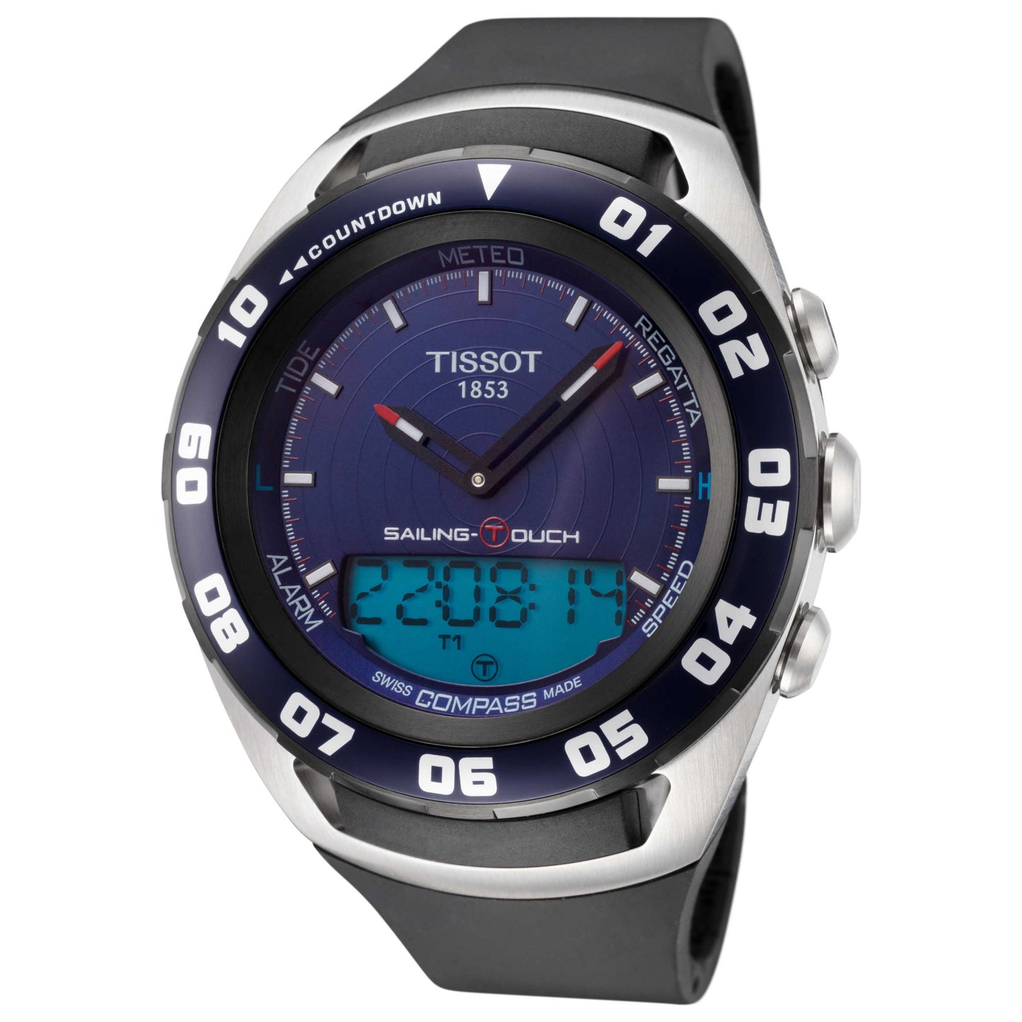 Front view of Tissot Sailing Touch Men's Quartz Watch T0564202704100