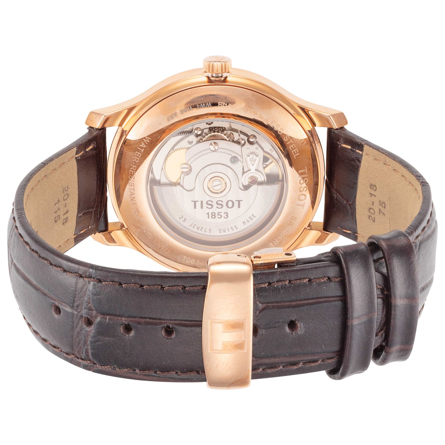 Back view of Tissot Tradition Ps Men's Automatic Watch T0634283606800