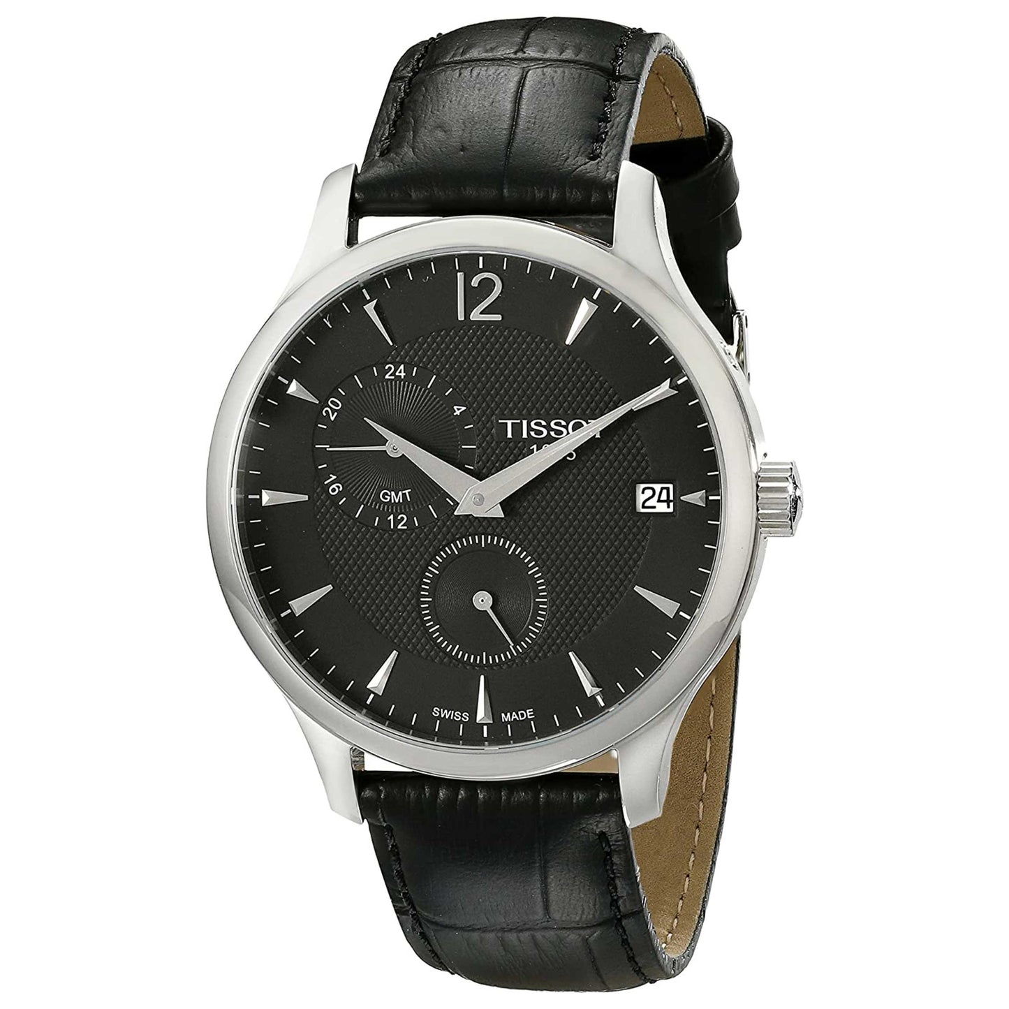 Front view of Tissot Tradition GMT Men's Quartz Watch T0636391605700
