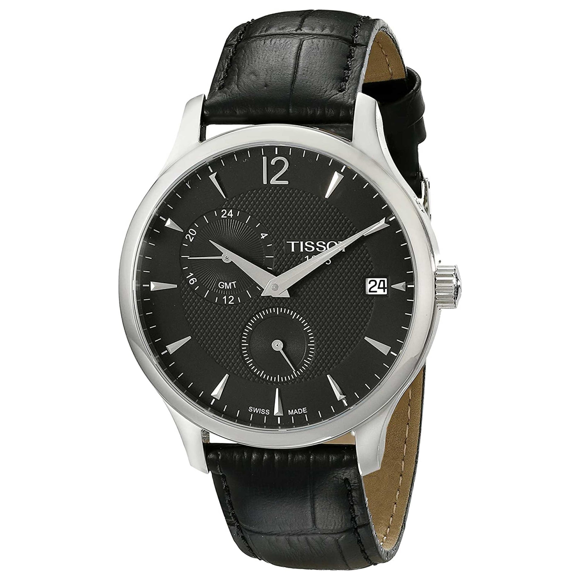 Front view of Tissot Tradition GMT Men's Quartz Watch T0636391605700