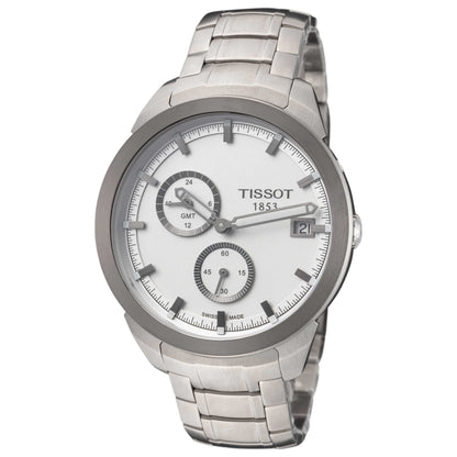 Front view of Tissot Titanium GMT Men's Quartz Watch T0694394403100
