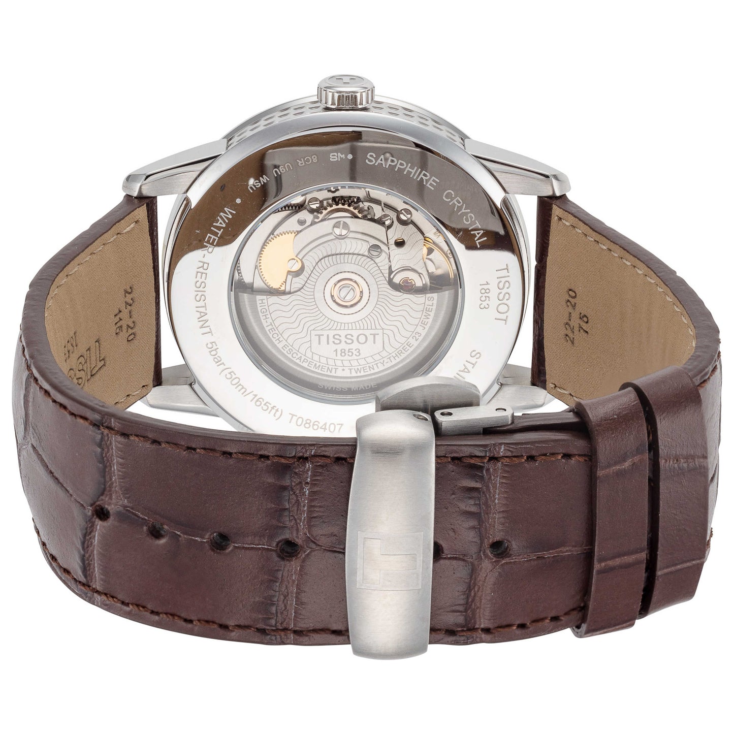 Back view of Tissot T-Classic Men's Automatic Watch T0864071603700