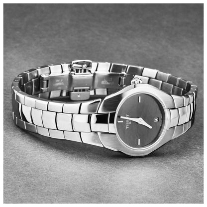 Right view of Tissot T-Round Women's Quartz Watch T0960091112100