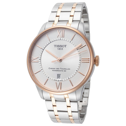 Front view of Tissot Chemin Des Tourelles Men's Automatic Watch T0994072203802
