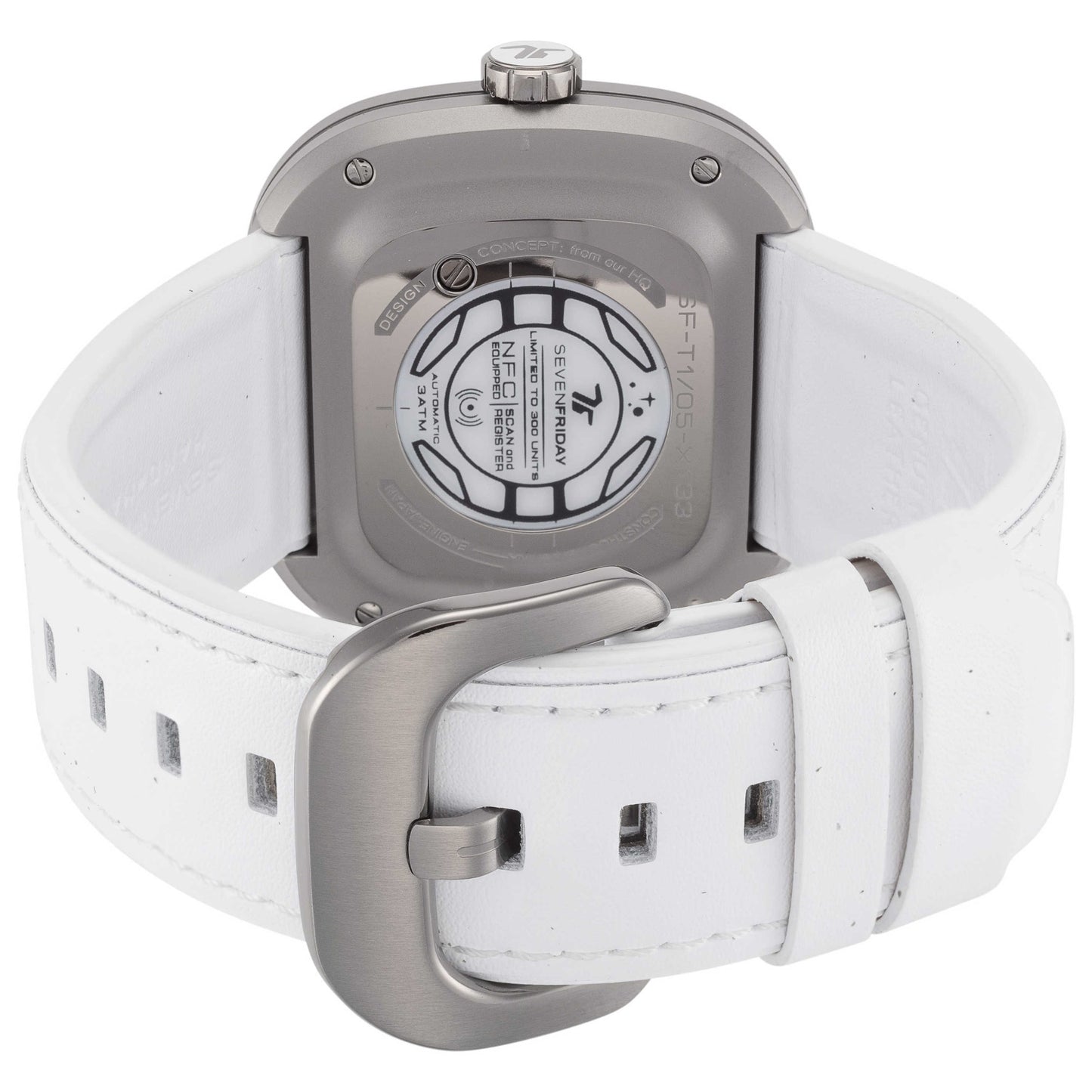 Back view of Sevenfriday White-T Men's Automatic Watch T1-05