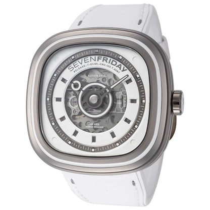 Front view of Sevenfriday White-T Men's Automatic Watch T1-05
