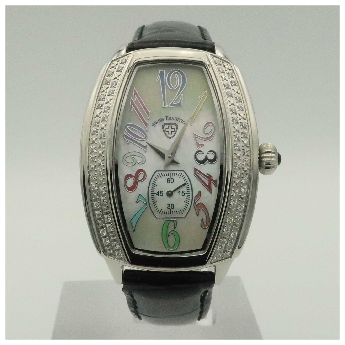 Front view of Swiss Tradition Strap Women's Swiss Quartz (Battery-Powered) Watch T100LWSKWC-PO2