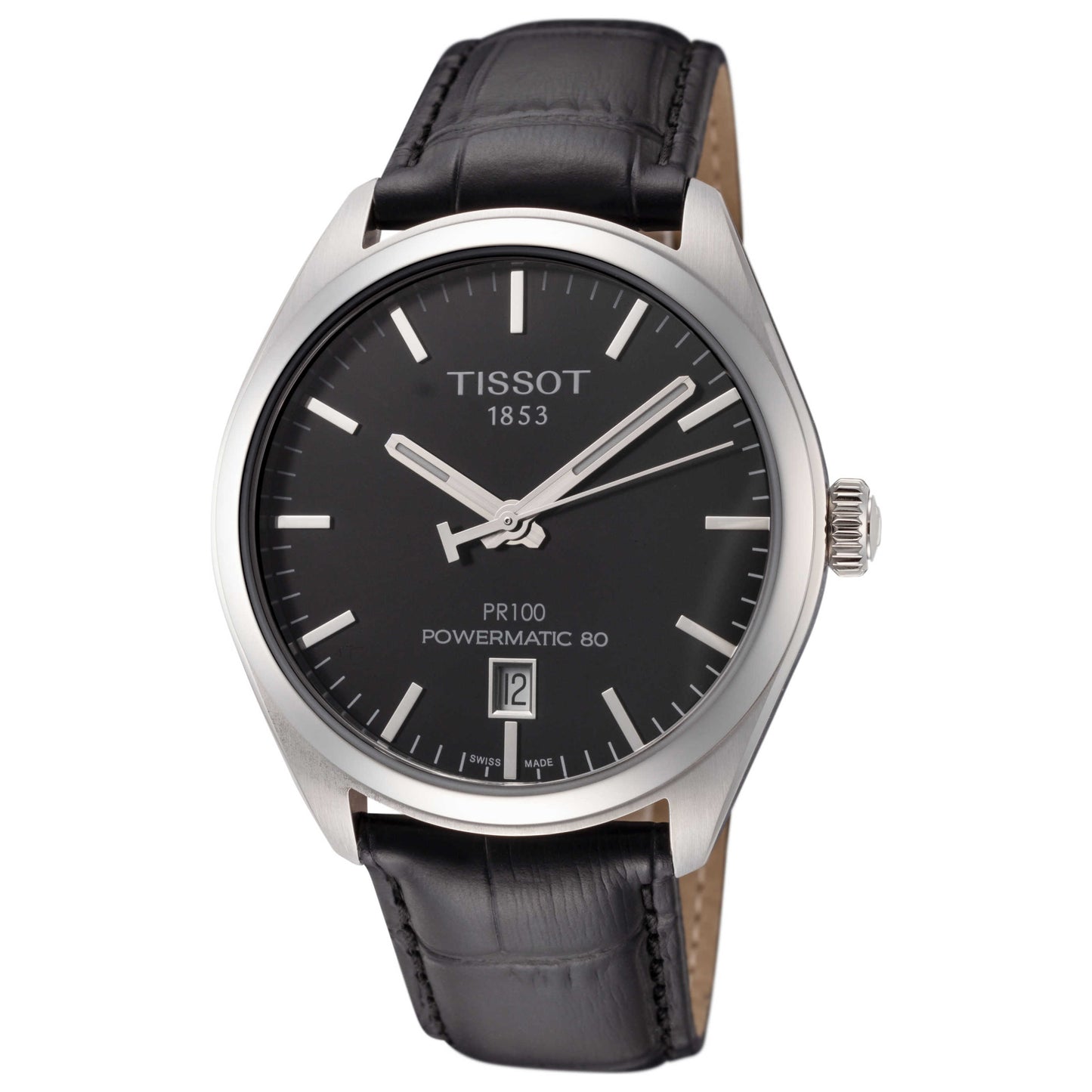 Front view of Tissot PR 100 Men's Automatic Watch T1014071605100