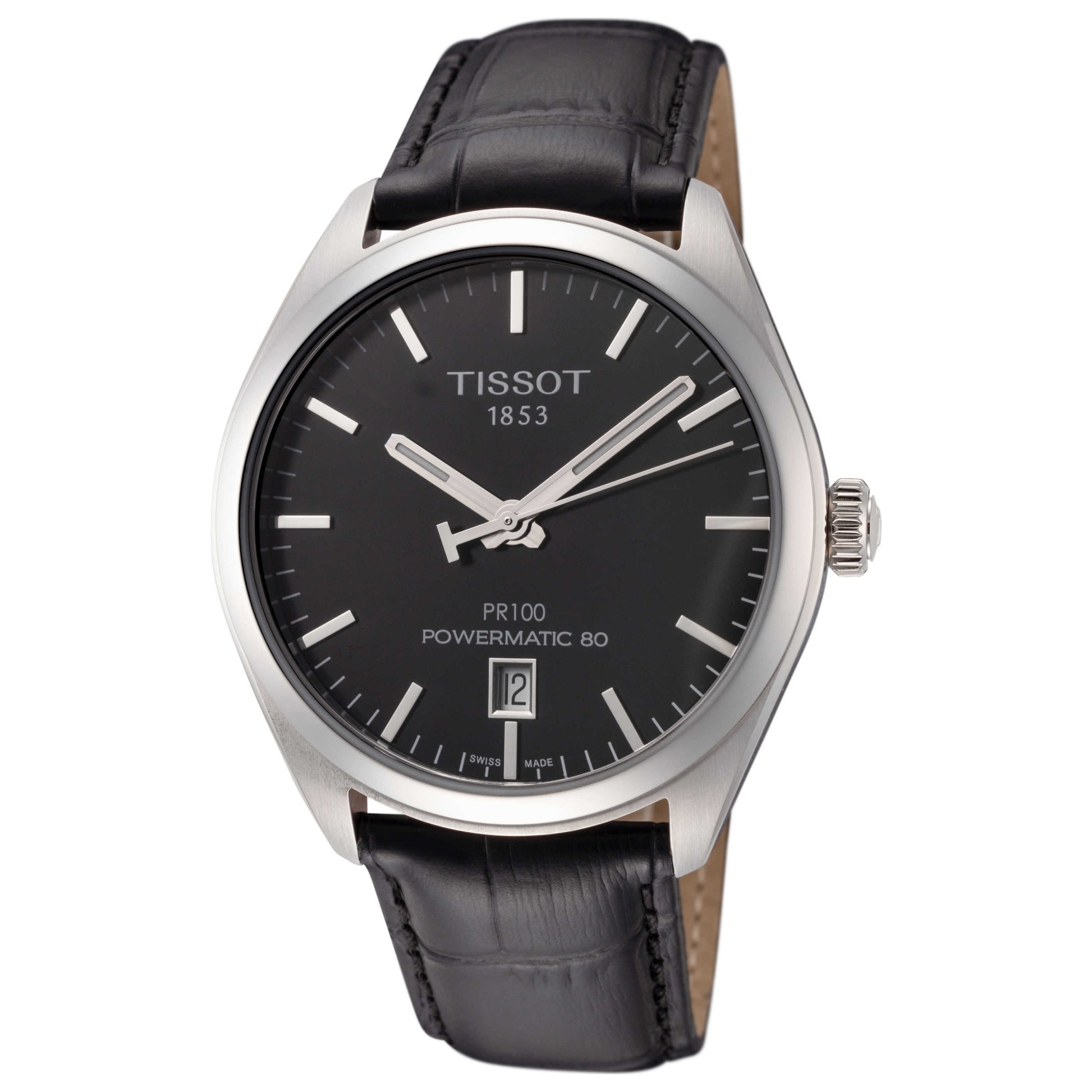 Front view of Tissot PR 100 Men's Automatic Watch T1014071605100
