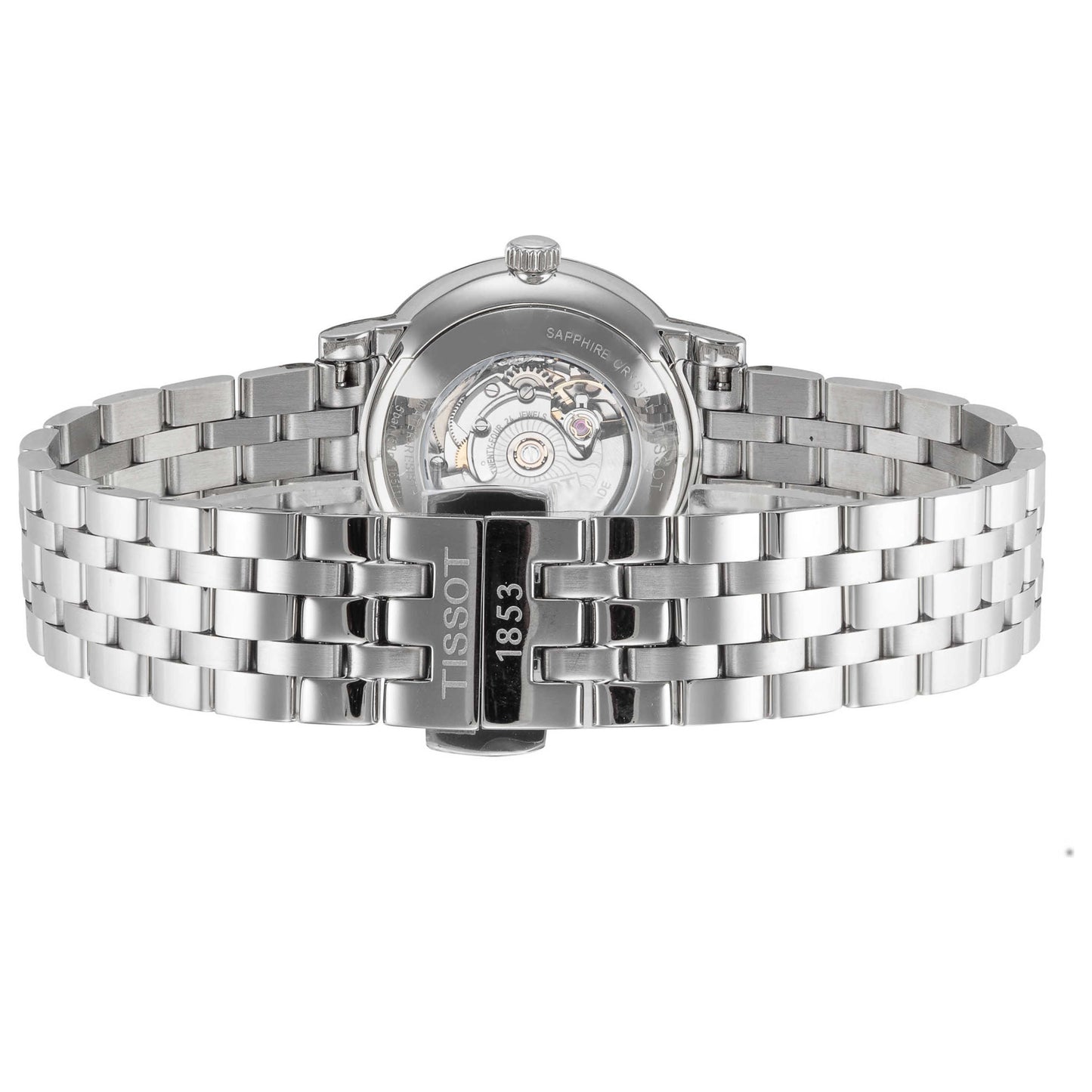 Back view of Tissot Carson Women's Automatic Watch T1222071103100