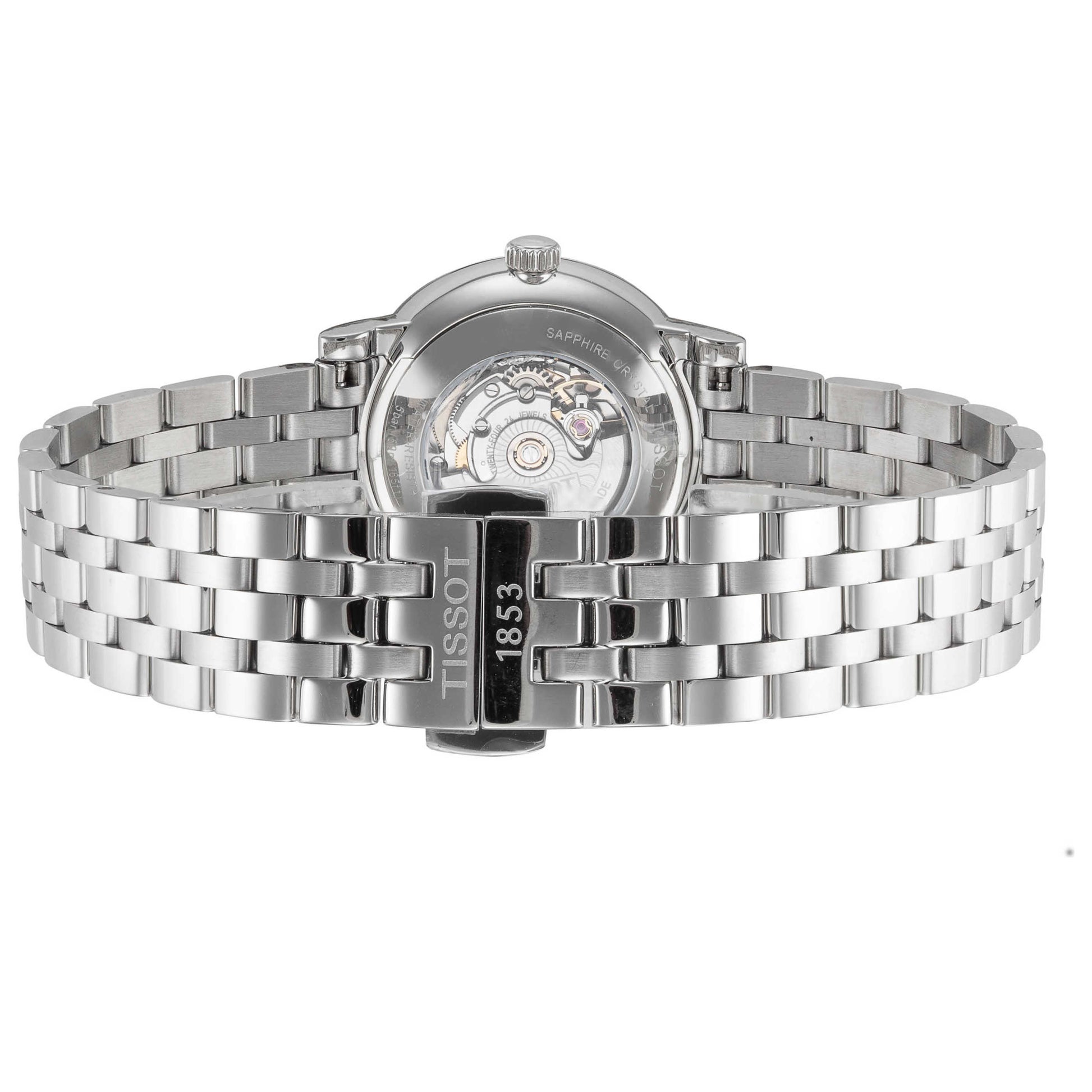 Back view of Tissot Carson Women's Automatic Watch T1222071103100
