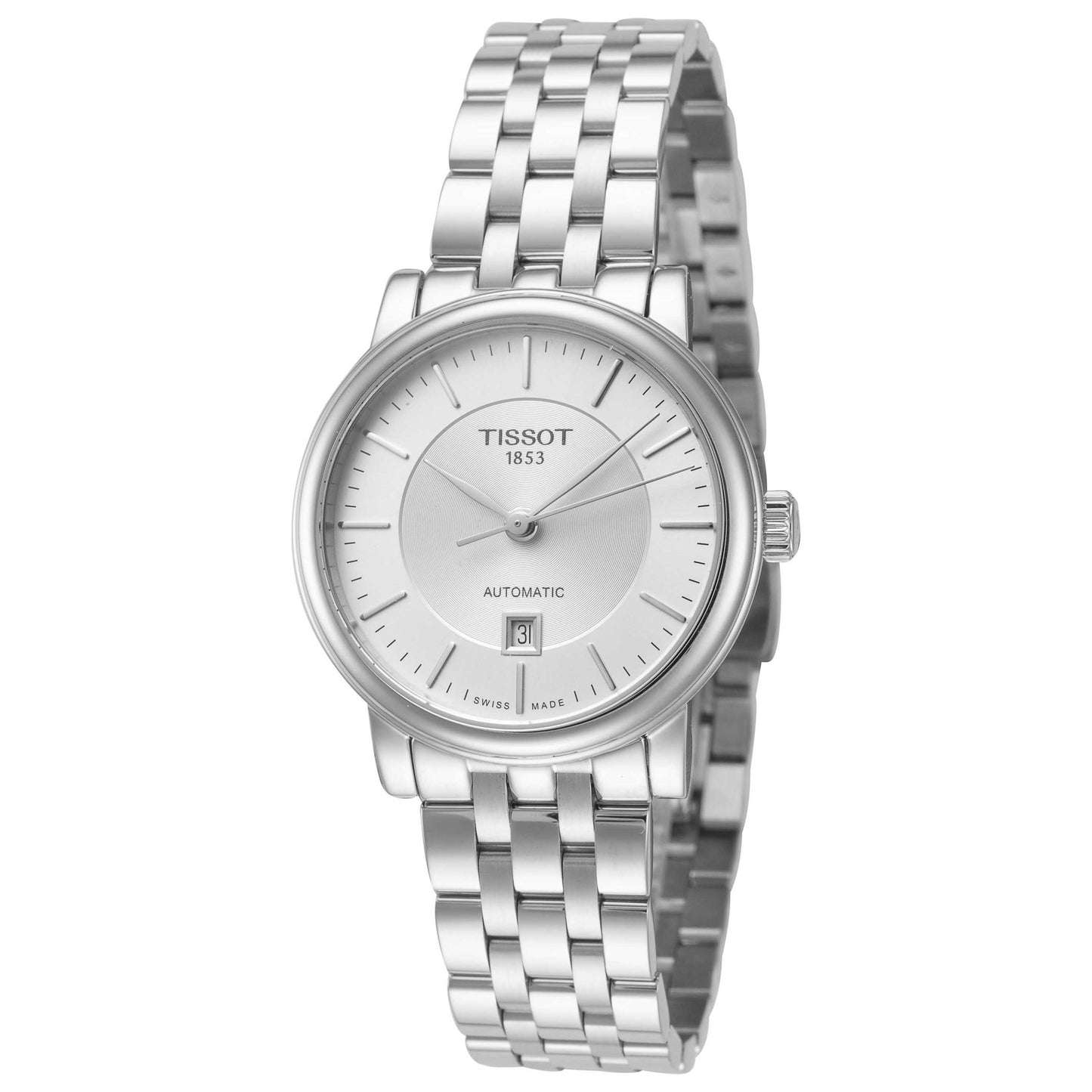 Front view of Tissot Carson Women's Automatic Watch T1222071103100