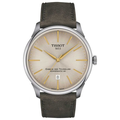 Front view of Tissot Chemin des Tourelles Men's Automatic Watch T1394071626100