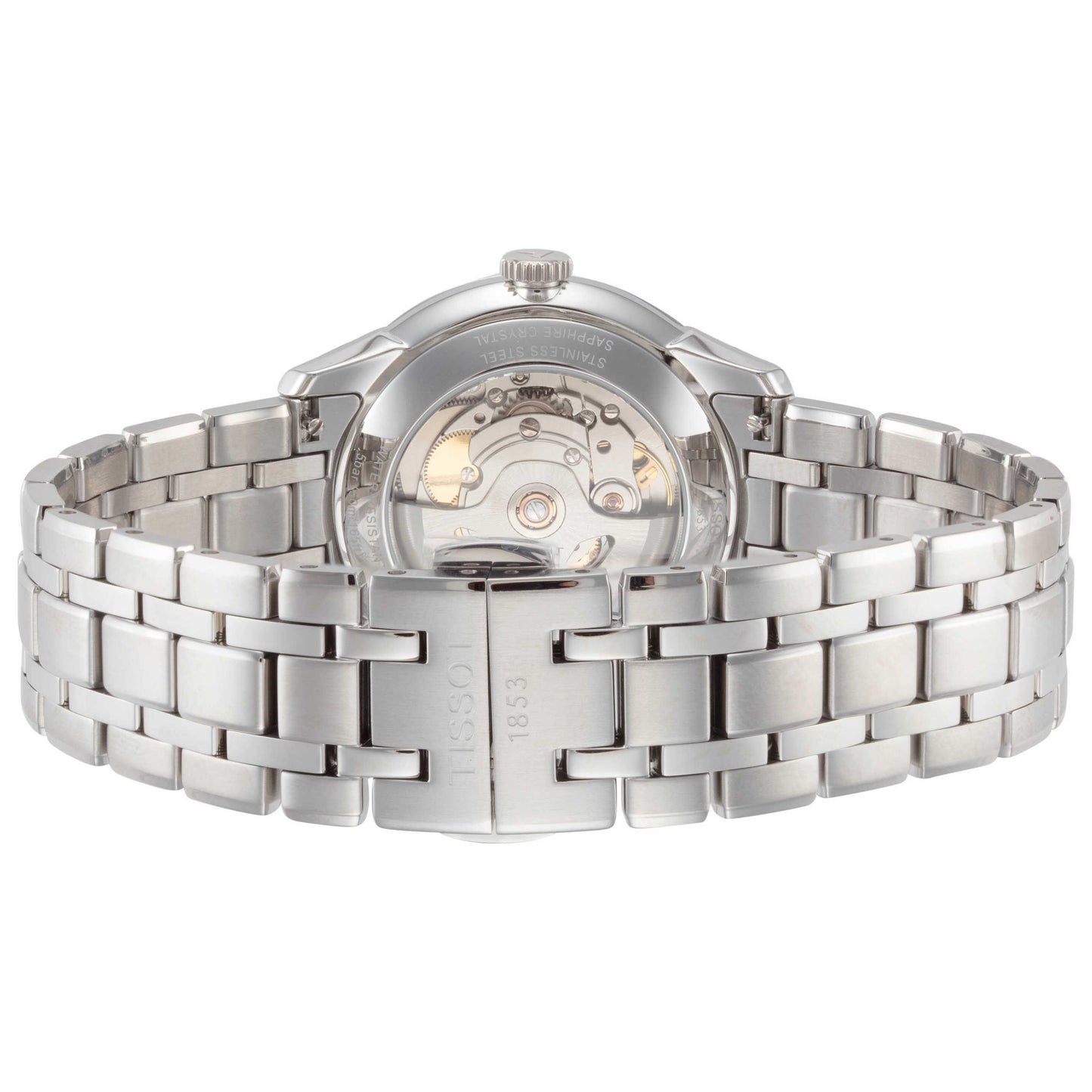 Back view of Tissot Chemin des Tourelles Men's Automatic Watch T1398071103100