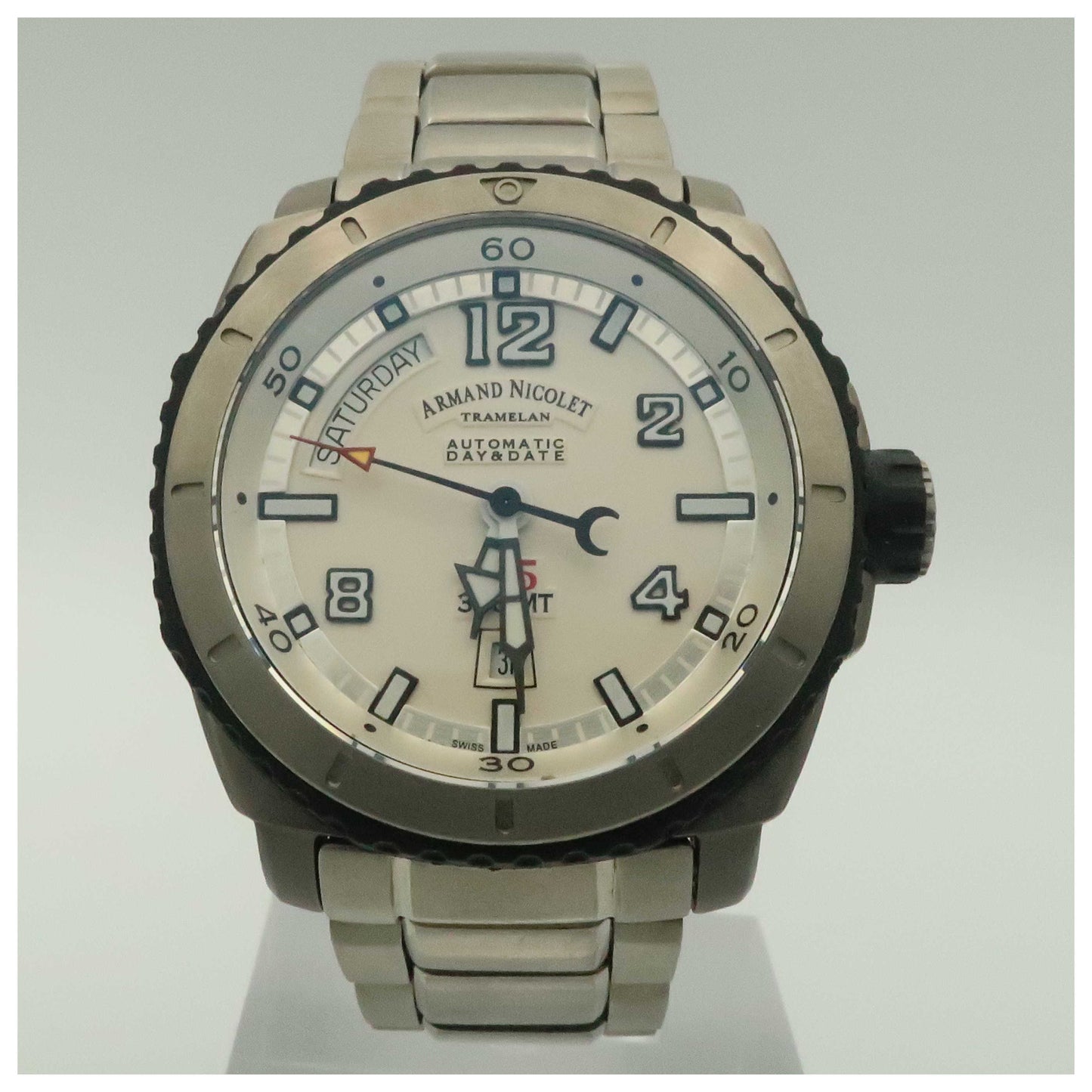 Front view of Armand Nicolet S05 Men's Automatic Watch T610A-1-AN-MT610-PO
