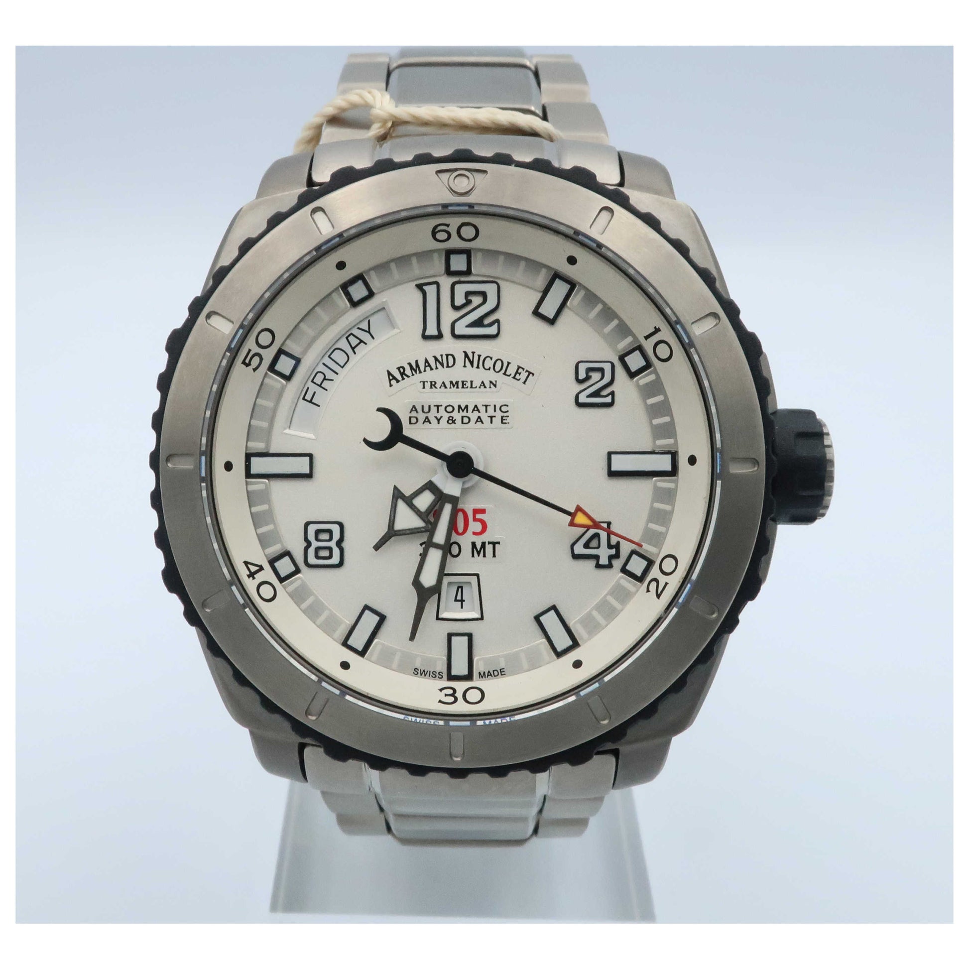 Front view of Armand Nicolet S05 Men's Automatic Watch T610A-1-AN-MT610-SDV