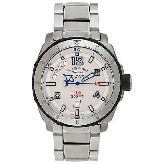 Front view of Armand Nicolet S05 Men's Automatic Watch T610A-1-AN-MT610