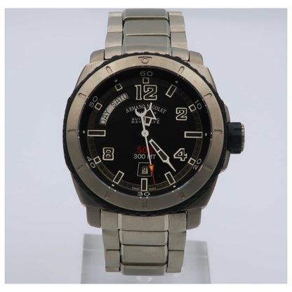 Front view of Armand Nicolet S05 Men's Automatic Watch T610A-1-GR-MT610-PO