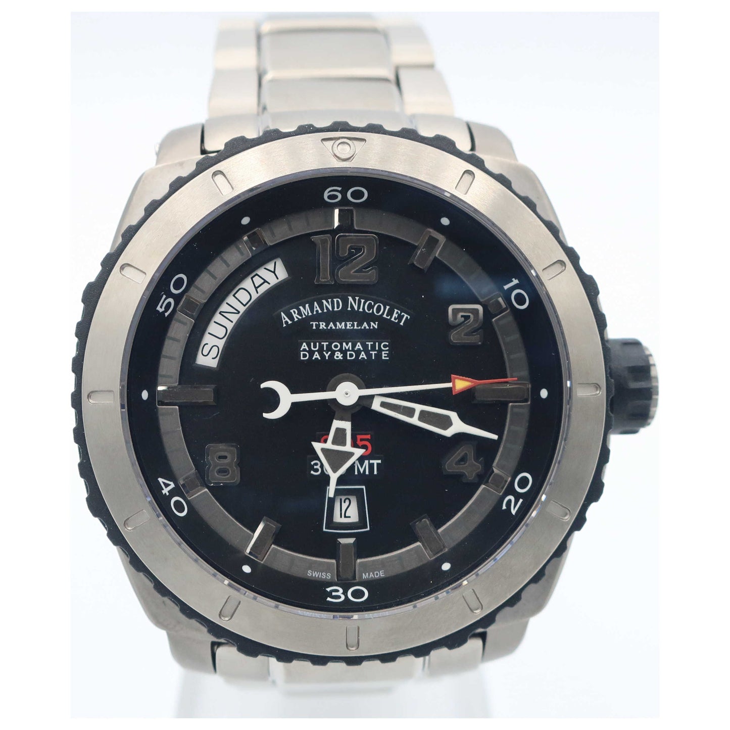 Front view of Armand Nicolet S05 Men's Automatic Watch T610A-1-NK-MT610-SD2