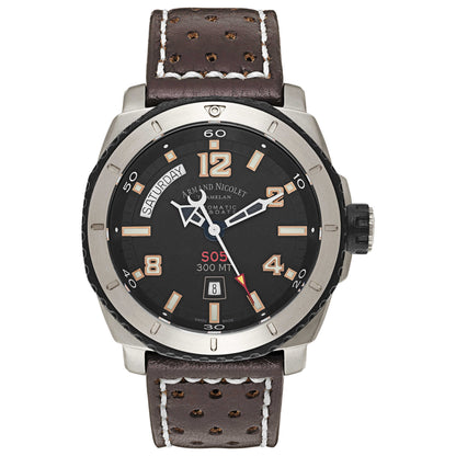 Front view of Armand Nicolet S05 Men's Automatic Watch T610A-1-NS-P160MR4