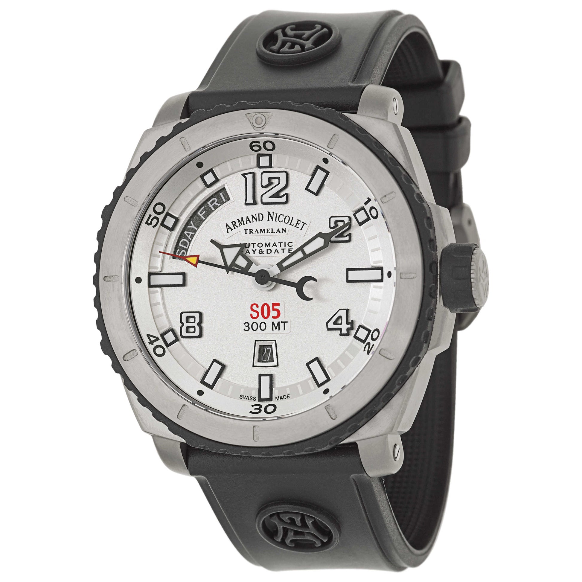 Front view of Armand Nicolet S05 Men's Automatic Watch T610AGN-AG-G9610