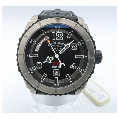 Front view of Armand Nicolet S05 Men's Automatic Watch T610AGN-GRP160NG4-PO