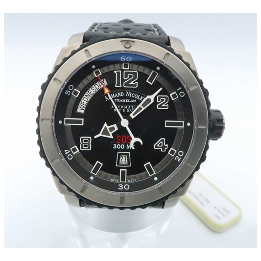 Front view of Armand Nicolet S05 Men's Automatic Watch T610AGN-GRP160NG4-PO