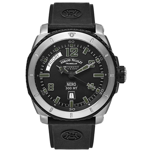 Front view of Armand Nicolet S05 Men's Automatic Watch T610AGN-NR-G9610