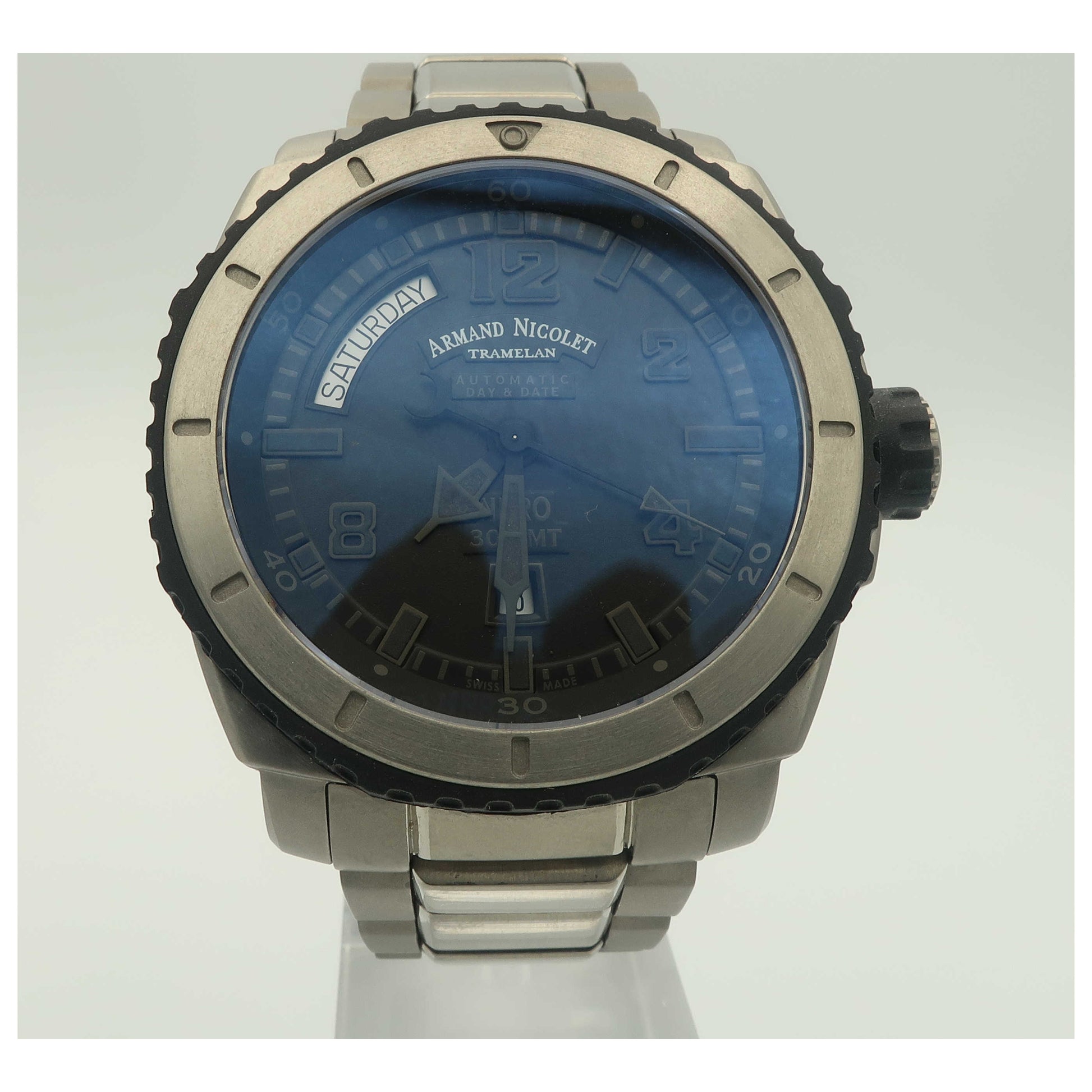 Front view of Armand Nicolet S05 Men's Automatic Watch T610AGN-NR-MT612-PO2