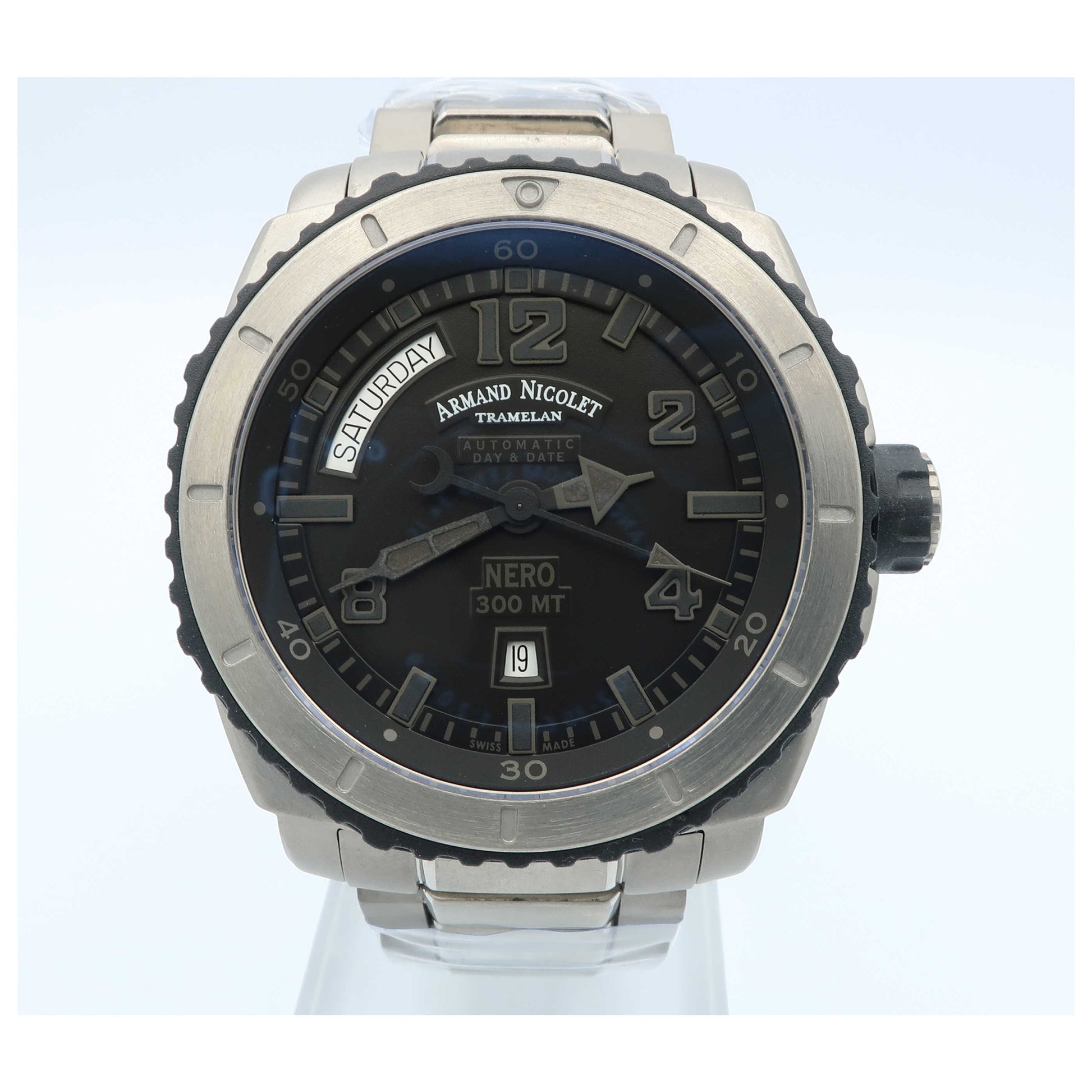 Front view of Armand Nicolet S05 Men's Automatic Watch T610AGN-NR-MT612-SD