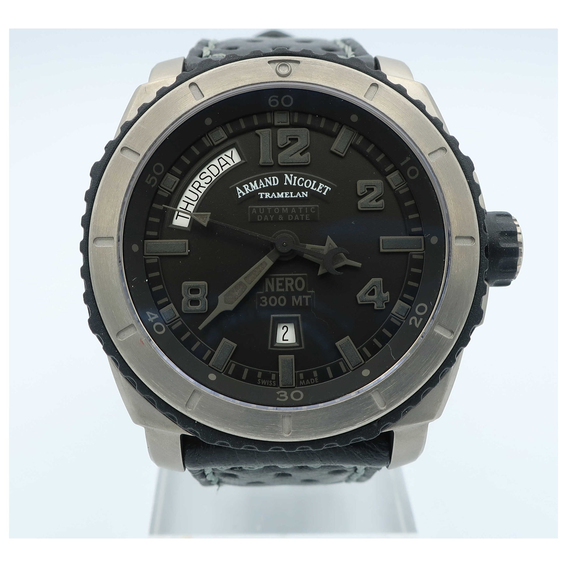 Front view of Armand Nicolet S05 Men's Automatic Watch T610AGN-NRP160NG4-SD