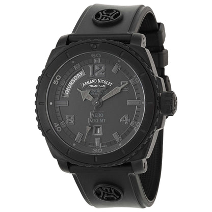 Front view of Armand Nicolet S05 Men's Automatic Watch T610AQN-NR-G9610