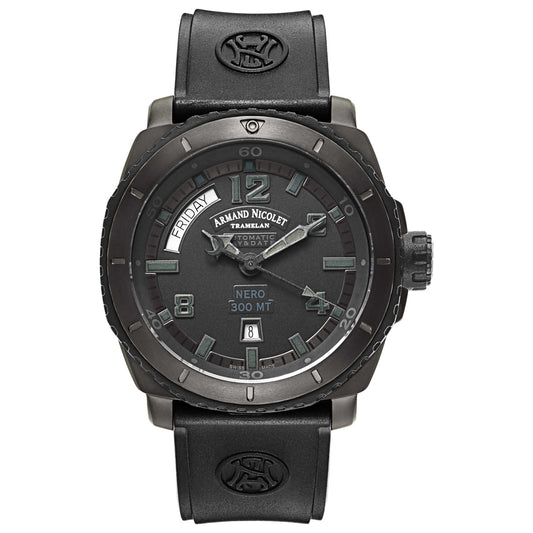 Front view of Armand Nicolet S05 Men's Automatic Watch T610N-1-NR-G9610