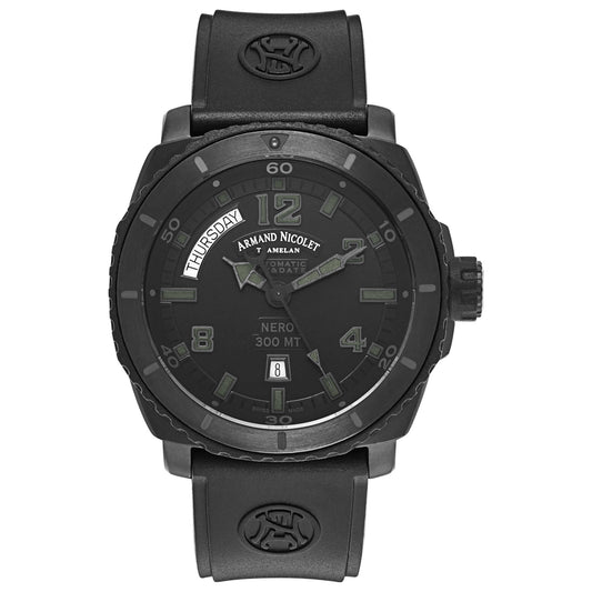 Front view of Armand Nicolet S05 Men's Automatic Watch T610N-NR-G9610