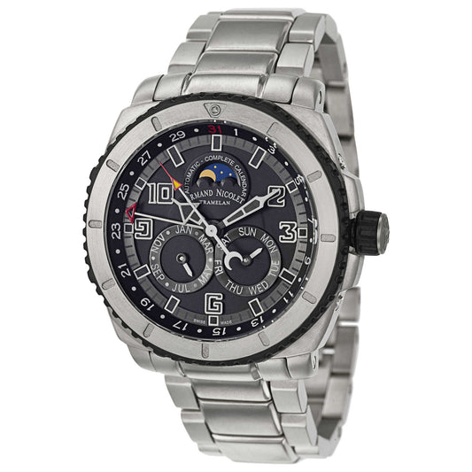 Front view of Armand Nicolet S05 Men's Automatic Watch T612A-GR-MT610